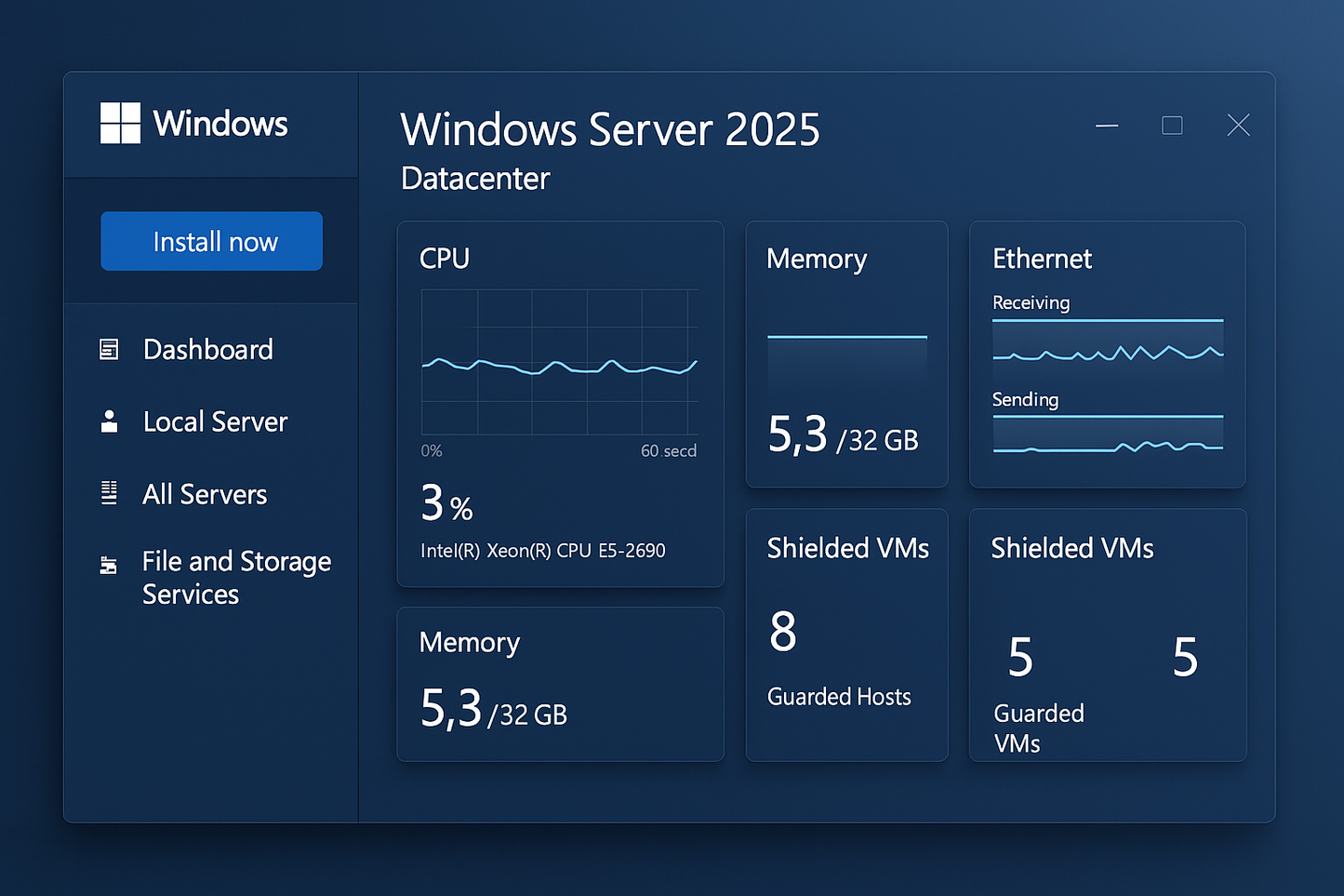 Windows Server 2025 Interface Screenshot