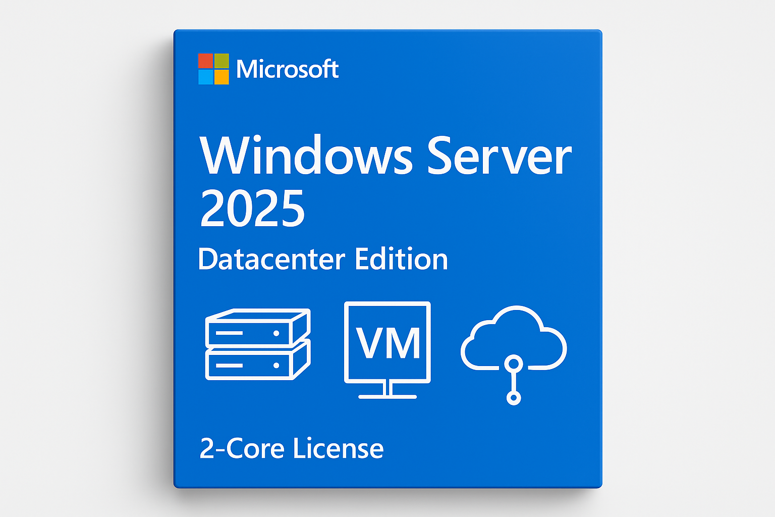 Windows Server 2025 Datacenter 2-Core License